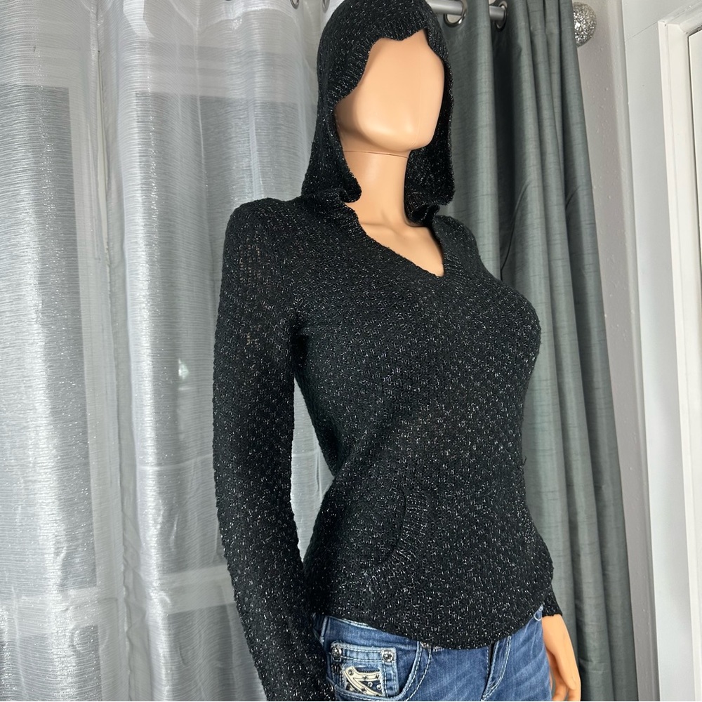 Style & Co. black amd metallic tinsels beautiful sweater size S